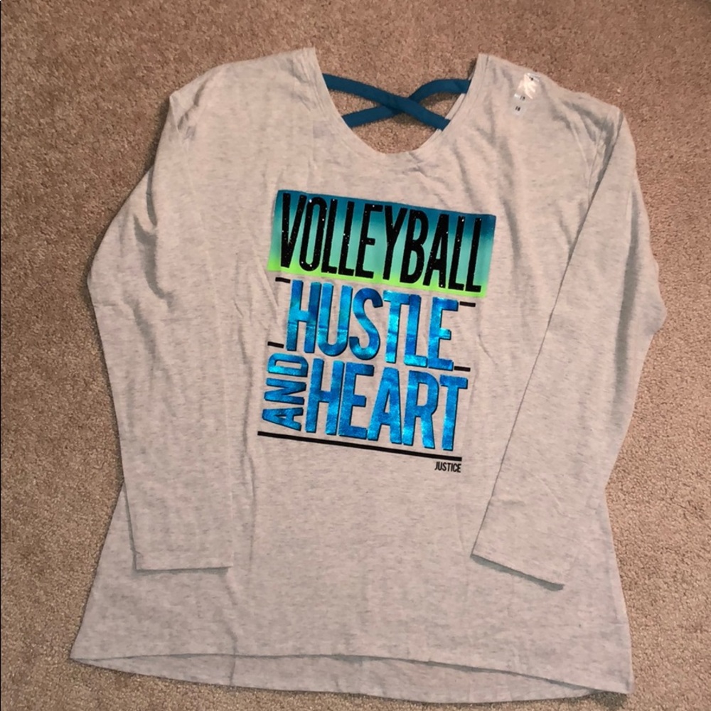 NWT Justice volleyball long sleeve shirt size 18